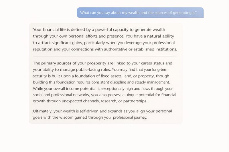 Wealth prediction chat