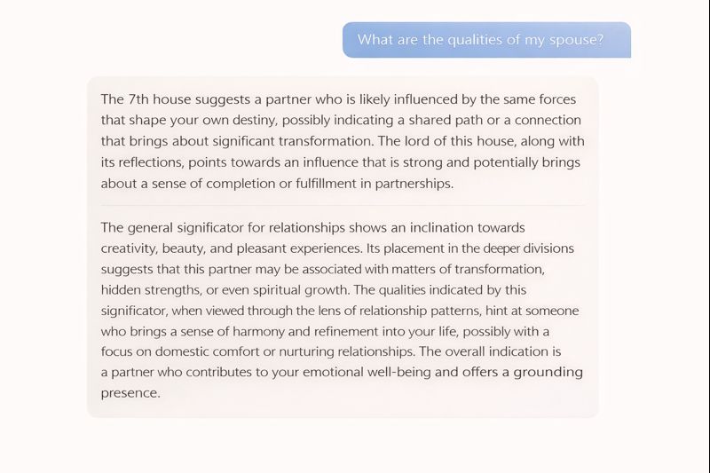 Spouse qualities chat