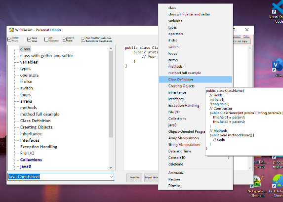 WriteAssist: Coding assistance and documentation access